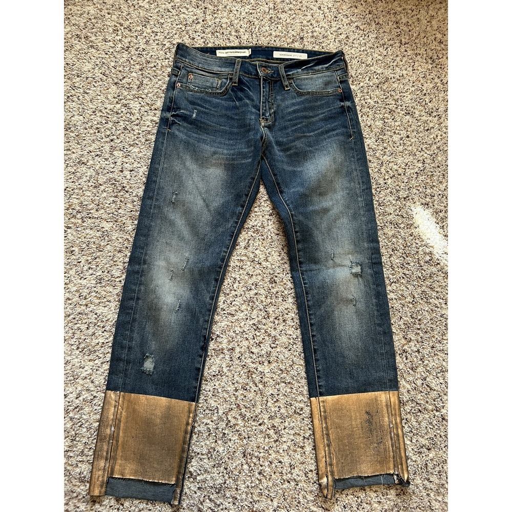 Anthropologie Pilcro and the Letterpress Low-Rise Slim Boyfriend Jeans Size 26